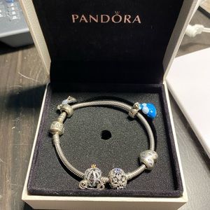 Pandora Cinderella Charm Bracelet 7in